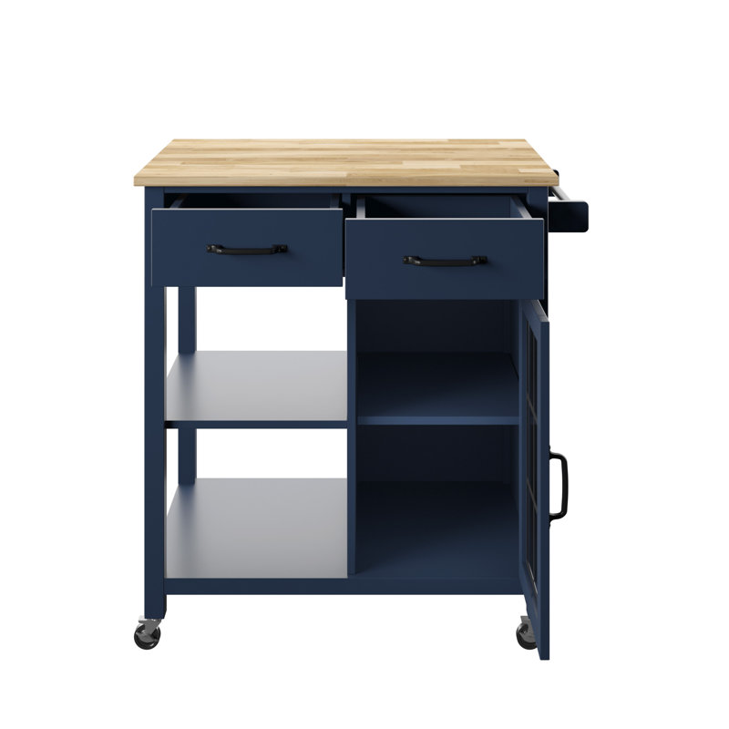 Laurel Foundry Modern Farmhouse Amata Wood Kitchen Cart & Reviews Wayfair